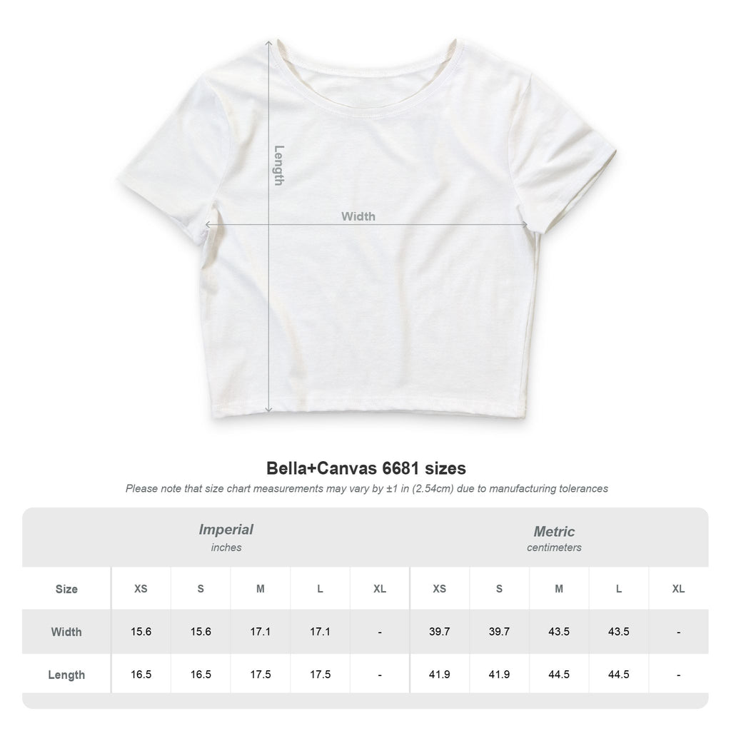 She Shows Up. Crop Tee